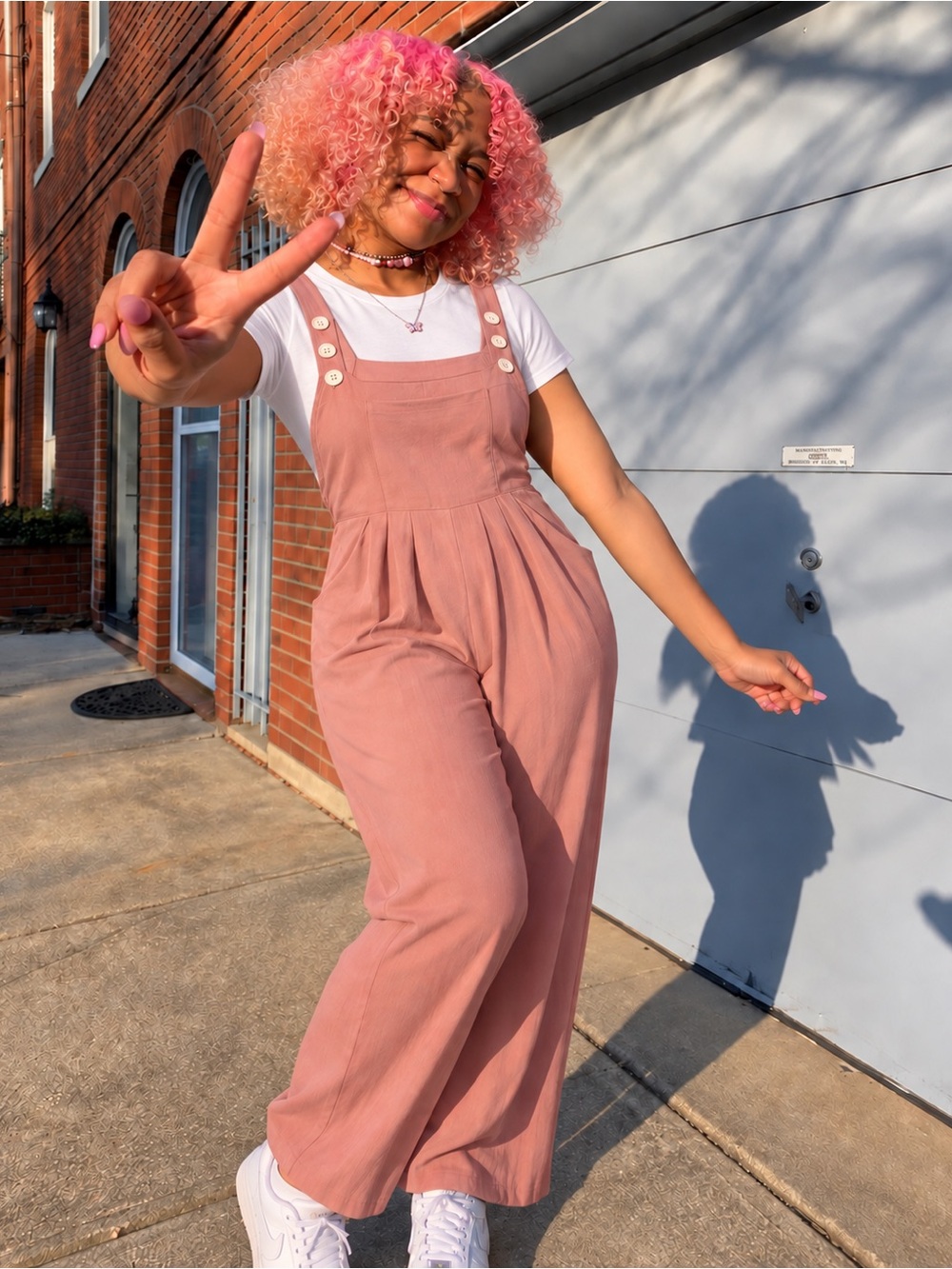 HALARA Pockets Waffle Casual Overalls NWT